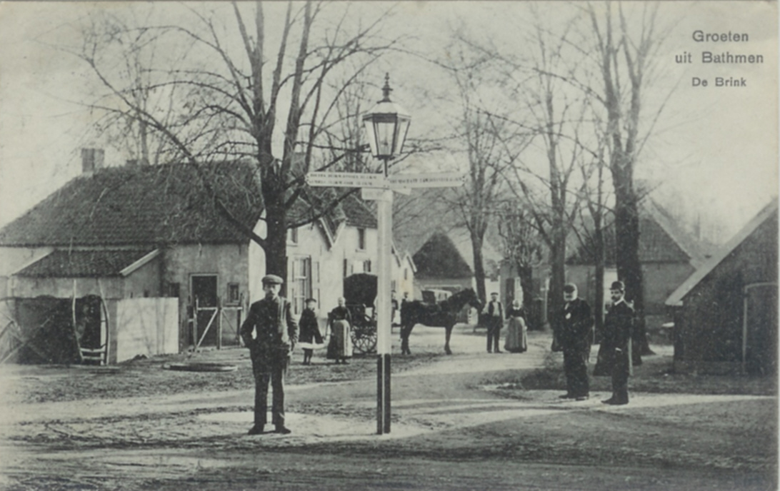 Bathmen brink 1909 met Koets oude dokter, niet in de collectie